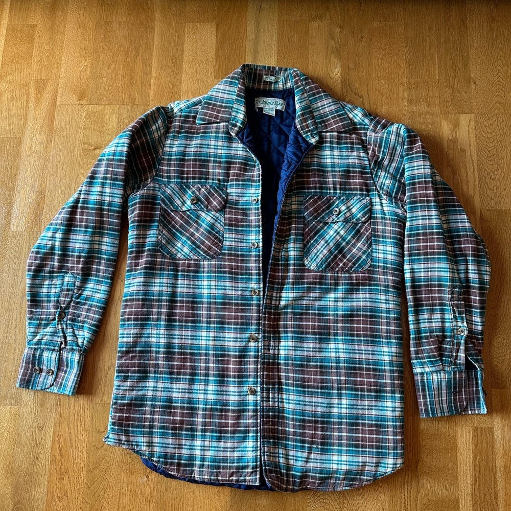 1980s vintage St John’s Bay flannel jacket.